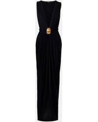 Balmain - Verziertes Maxikleid Aus Jersey - Lyst