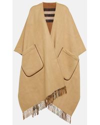 Burberry - Poncho Vintage Check in lana e cashmere - Lyst