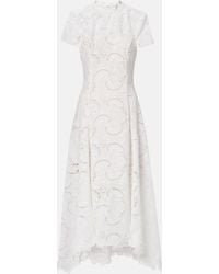 Oscar de la Renta - Guipure Lace Midi Dress - Lyst