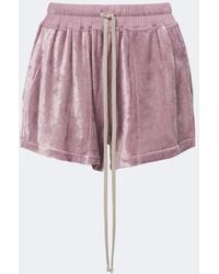 Rick Owens - Velvet Jersey Shorts - Lyst