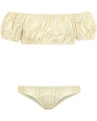 Lisa Marie Fernandez Leandra Metallic Seersucker Bikini