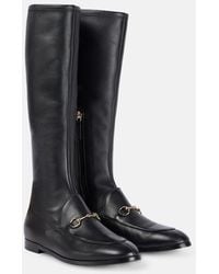 Gucci - Jordaan Leather Boots - Lyst