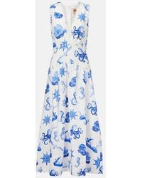 FARM Rio - Printed Linen Midi Dress - Lyst