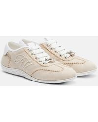 Roger Vivier - Viv Up Low-Top Sneakers - Lyst
