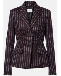 Erdem - Pinstripe Wool And Mohair Blazer - Lyst