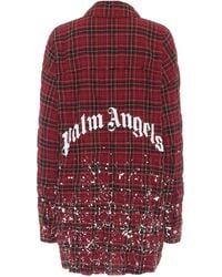 palm angels checked shirt womens