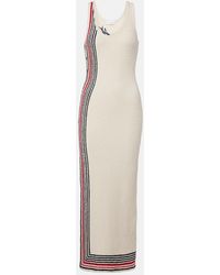 Rabanne - Striped Cotton-Blend Terry Midi Dress - Lyst