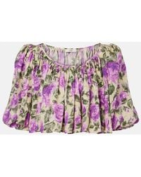 Chloé - Top De Seda Estampado - Lyst