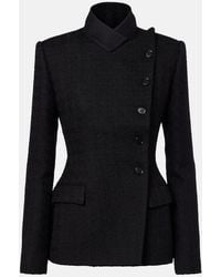 McQueen - Wool And Mohair Tweed Jacket - Lyst