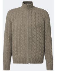 arch4 - Regent Street Cable-Knit Cashmere Cardigan - Lyst