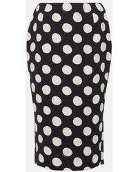 Marni - Falda midi de cady con lunares - Lyst