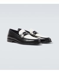 Manolo Blahnik - Perry Leather Penny Loafers - Lyst