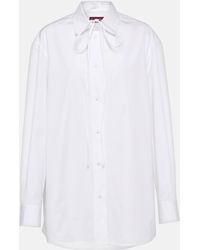 Gucci - Bow-detail Cotton Poplin Shirt - Lyst