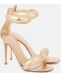 Gianvito Rossi - Sandalen Bijoux 105 Aus Metallic-Leder - Lyst