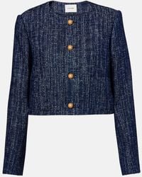 FRAME - Veste En Tweed De Coton - Lyst