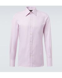 Tom Ford - Camisa En Popelin De Algodon A Cuadros - Lyst