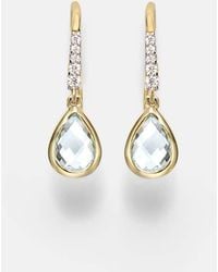 Mateo - 14Kt (585/1000) Earrings With Amethyst And Diamonds - Lyst