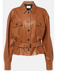 Saint Laurent - Saharienne Short Leather Jacket - Lyst