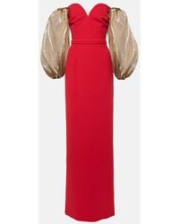 Safiyaa - Off-Shoulder-Robe Auriel Aus Crepe - Lyst