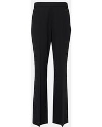 The Row - Dina Wool-Blend Straight Pants - Lyst