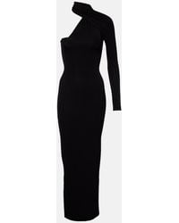 Courreges - One-Shoulder Crepe Maxi Dress - Lyst