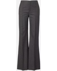 Chloé - Pinstriped Virgin Wool Wide-Leg Pants - Lyst