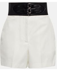 Alaïa - Belted High-Rise Shorts - Lyst