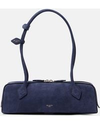 Alaïa - Schultertasche Le Teckel Medium Aus Veloursleder - Lyst