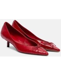 Jacquemus - Tourni Snake-Effect Leather Pumps - Lyst