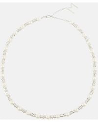 Magda Butrym - Embellished Necklace With Rose Quartz - Lyst
