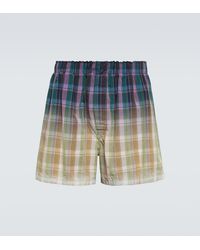 Maison Margiela - Shorts in cotone a quadri - Lyst