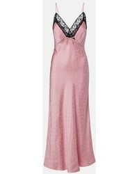 RIXO London - Alberta Floral Satin Jacquard Midi Dress - Lyst