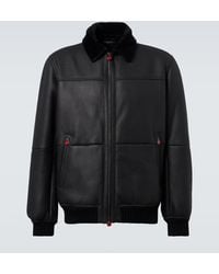Kiton - Shearling Bomber Jacket - Lyst