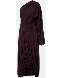 Proenza Schouler - Gabri Draped One-Shoulder Jersey Midi Dress - Lyst