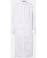 Balenciaga - Cotton Poplin Shirt Dress - Lyst