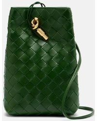 Bottega Veneta - Andiamo Mini Leather Crossbody Bag - Lyst
