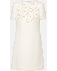 Valentino - Robe brodee en Crepe Couture - Lyst