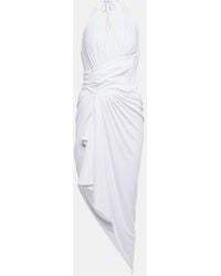 Alexandre Vauthier - Asymmetrical Halterneck Midi Dress - Lyst