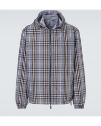 Burberry - Check Reversible Hooded Jacket - Lyst