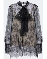Erdem - Bow-Detail Floral Lace Blouse - Lyst