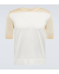 Jil Sander - Oversized Silk T-shirt - Lyst