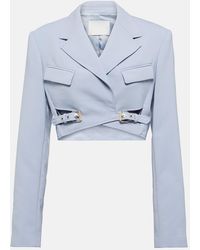 Dion Lee - Cropped Wool-Blend Blazer - Lyst