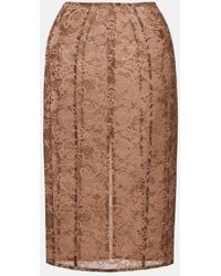 Acne Studios - Floral Lace Midi Skirt - Lyst