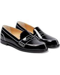 Christian Louboutin Mocalaureat Patent Leather Loafers - Black