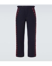 Bode - Carroll Embroidered Wool Straight Pants - Lyst