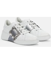 Roger Vivier - Viv' Skate Leather Sneakers - Lyst