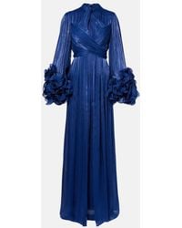 Costarellos - Draped Ruffled Gown - Lyst