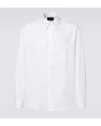 Simone Rocha - Hemd Aus Baumwollpopeline Mit Zierperlen - Lyst