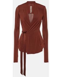 Rick Owens - Hollywood Cupro-Blend Wrap Jacket - Lyst