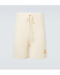 Commas - Crochet Floral-Applique Open-Knit Bermuda Shorts - Lyst